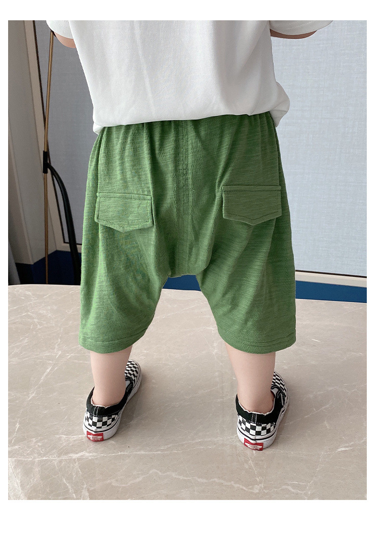 儿童夏裤宝宝哈伦裤短裤夏季男童七分裤婴幼儿童休闲垮裤大PP裤子详情15