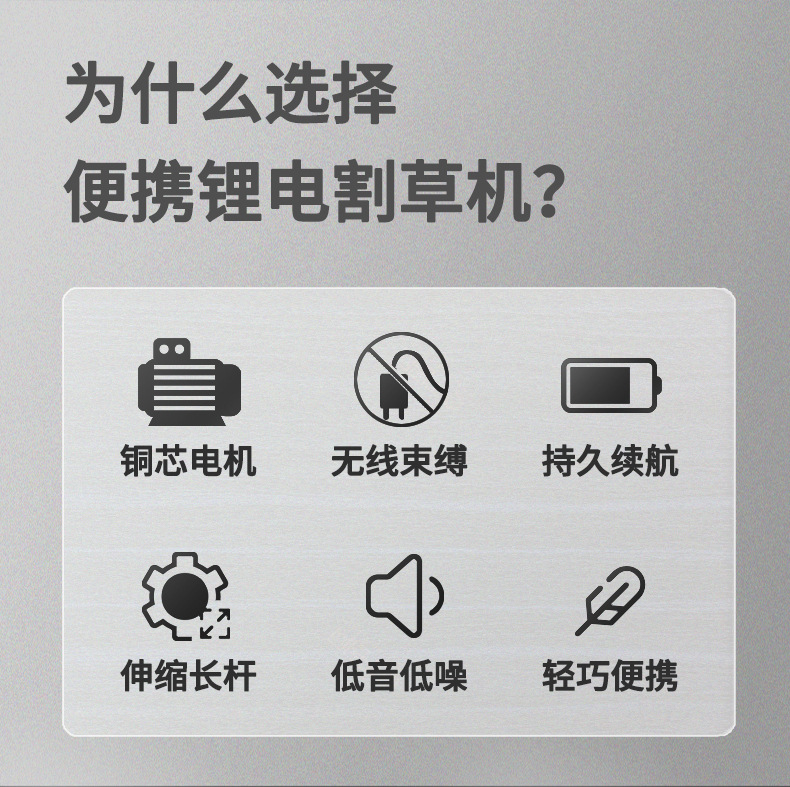 Electric lawn mower, lithium battery lawn mower, multi-functional small household handheld charging lawn mower, wireless lawn mowing wonder pic 2