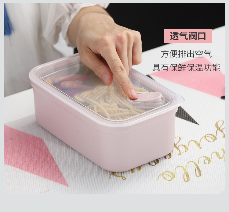 创意304不锈钢饭盒抽气密封学生保温餐盒便携保鲜午餐便当盒餐盘详情6