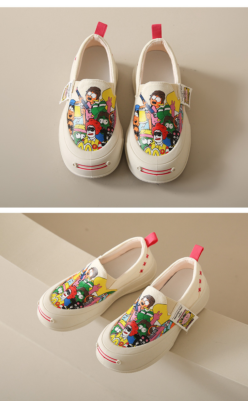 懒人一脚蹬玛丽珍单鞋女2024春季新款厚底百搭小众涂鸦休闲乐福鞋详情9