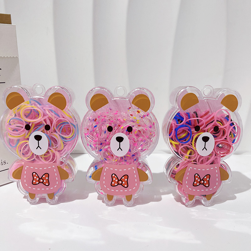 不伤发儿童一次性皮筋彩色小皮筋发圈韩版发绳扎头发成年头饰可爱详情3