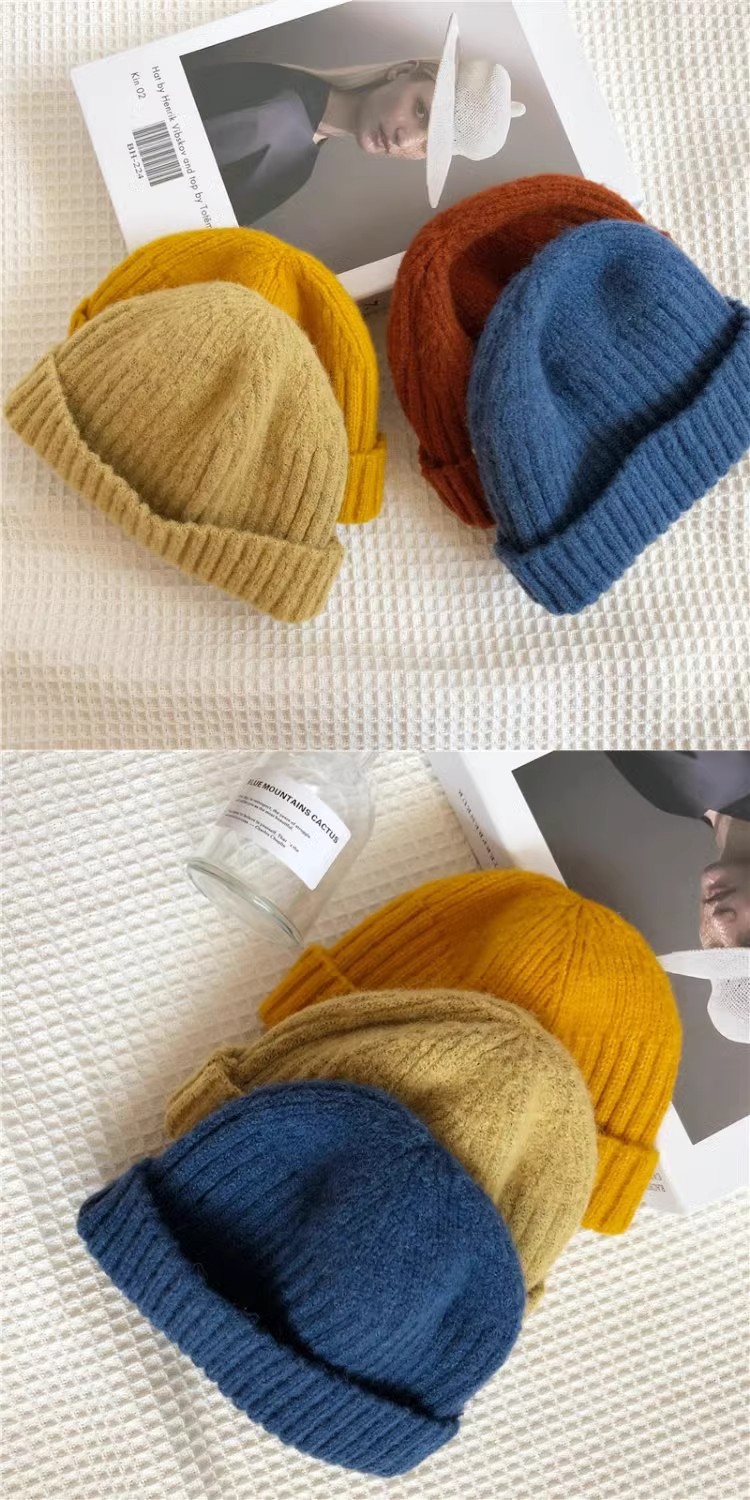 毛线帽子女冬天韩版百搭流氓帽秋冬季保暖冷帽男针织帽ins瓜皮帽详情5