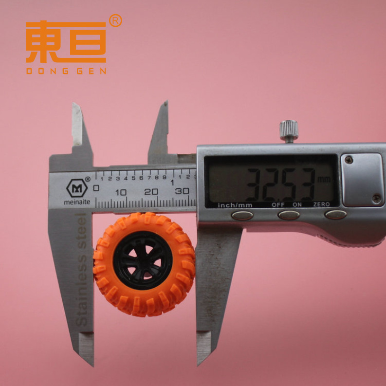 XJ332AH black and orange rubber-coated wheels, rubber wheels, toy wheels, toy accessories, technological building block parts pic 5