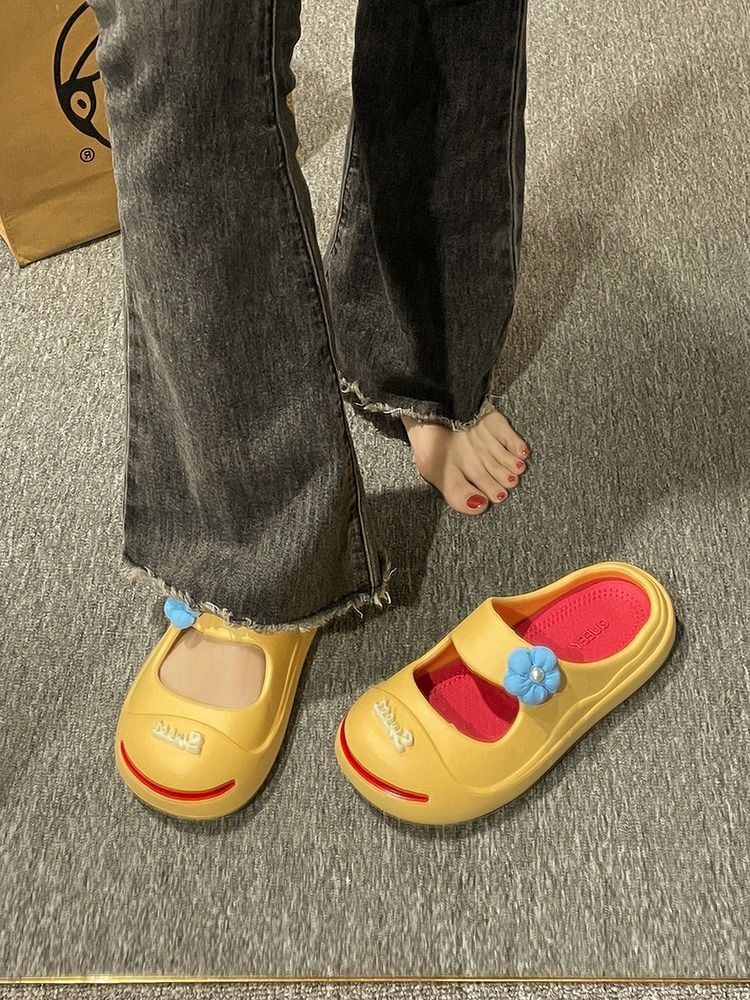 开口笑半包半拖鞋女士2023夏季新款时尚百搭可爱学生厚底凉拖鞋女详情18