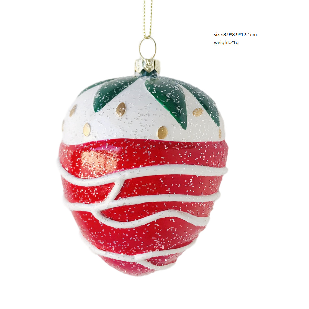 圣诞节草莓小吊件，节日装饰吊饰，Christmas decorations hangin详情2
