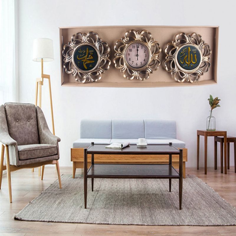 European, American and Arabic gilded living room wall clock, household watch, sofa background wall clock, modern and simple wall clock, three-in-one wall clock pic 10