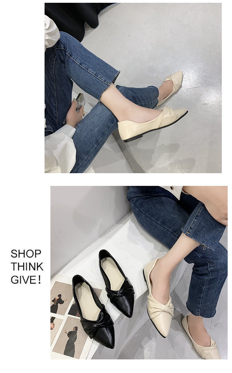 2022春季新款单鞋女时尚尖头浅口女士平底鞋蝴蝶结女鞋批发详情16