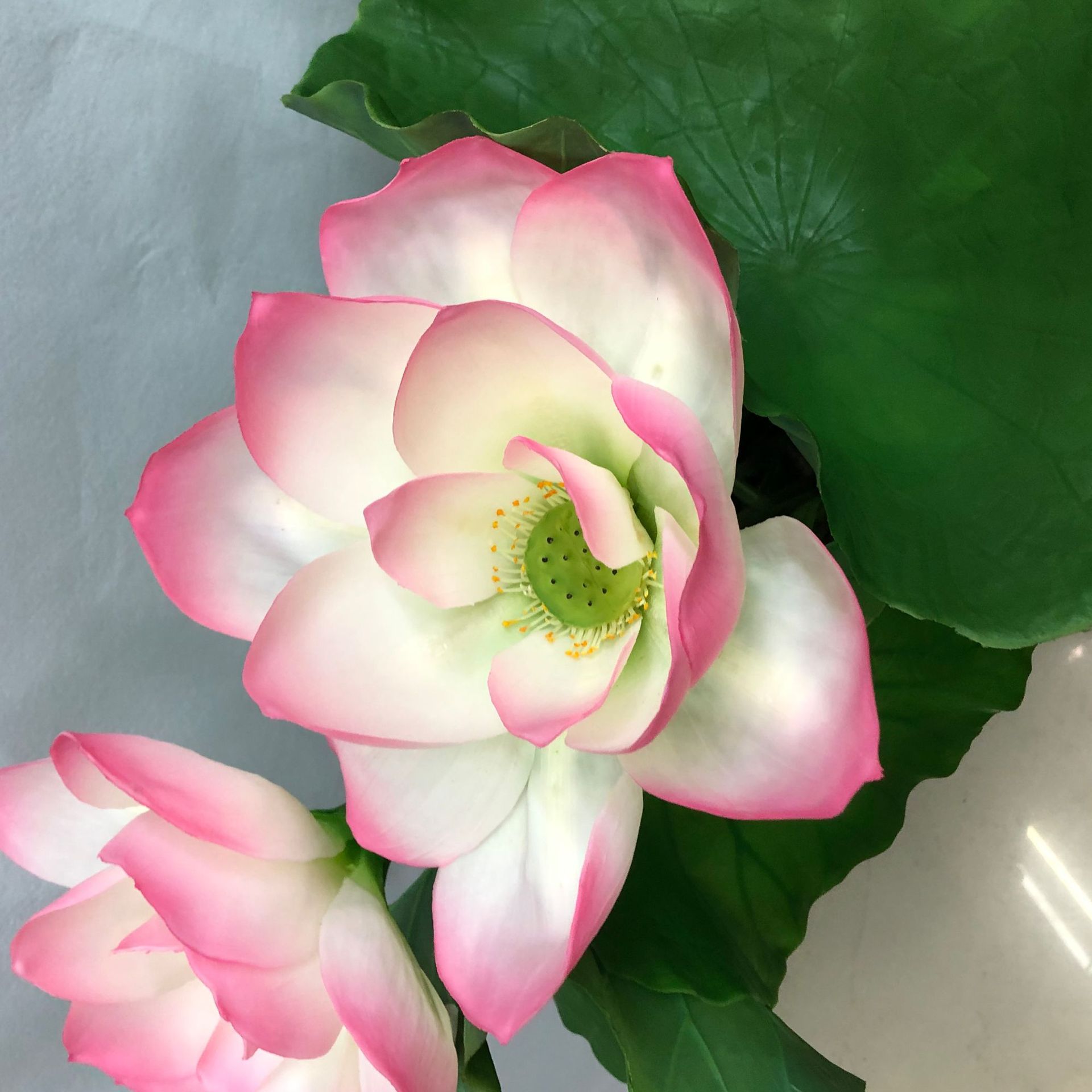 Simulated stem lotus, pu lotus leaf, hand-felt lotus, plastic lotus bud, lotus pod, Chinese rural style Buddhist hall decorative flower pic 15