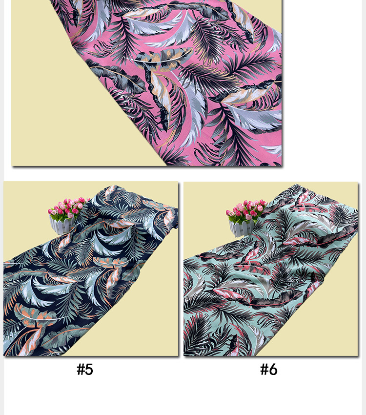 Direct sales from the manufacturer of polyester fabric beach pants, beach dresses, plain chiffon four-sided elastic fabric pic 12