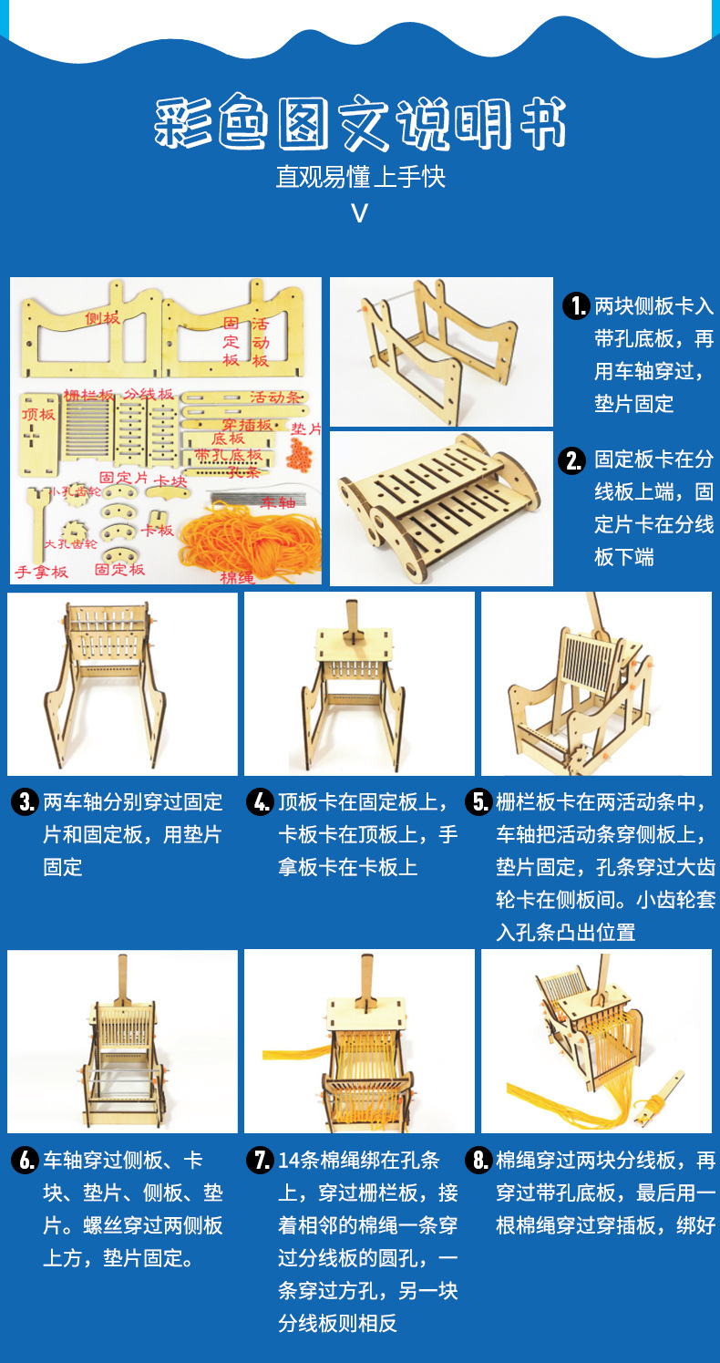Textile machine model, wooden model, decorative item, retro spinning machine, small model, customized by Suzhou manufacturer pic 17