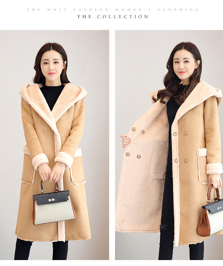 羊羔毛外套女中长款韩版冬季新款加绒加厚连帽鹿皮绒大衣详情19