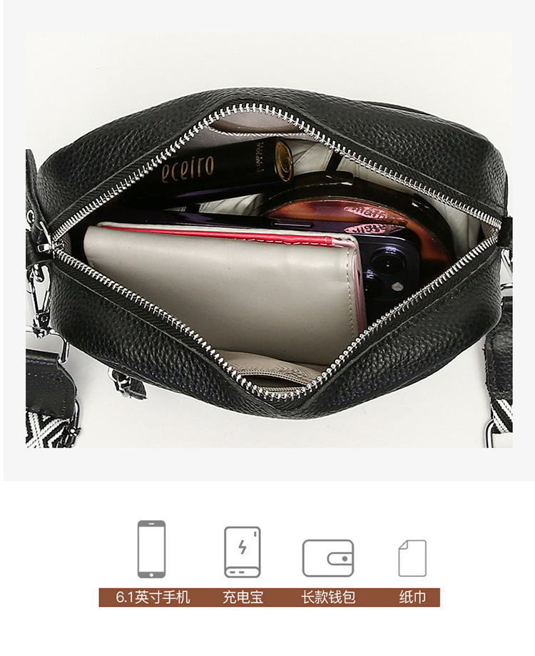 跨境真皮女包单肩包斜跨2024新款时尚通勤简约小方包批发bags详情12