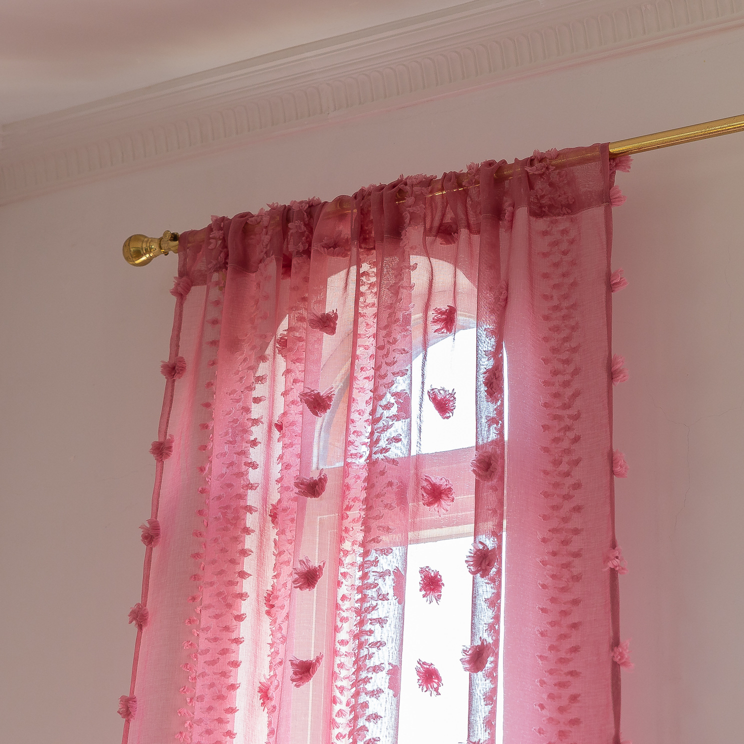 Cross-border best-selling Instagram influencer finished yellow niche light and thin window screen for living rooms and bedrooms. Manufacturer pic 46