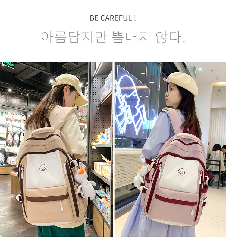 2023 fashionable student backpack, Japanese style Instagram simple Korean version backpack for junior high school, senior high school and college students pic 2