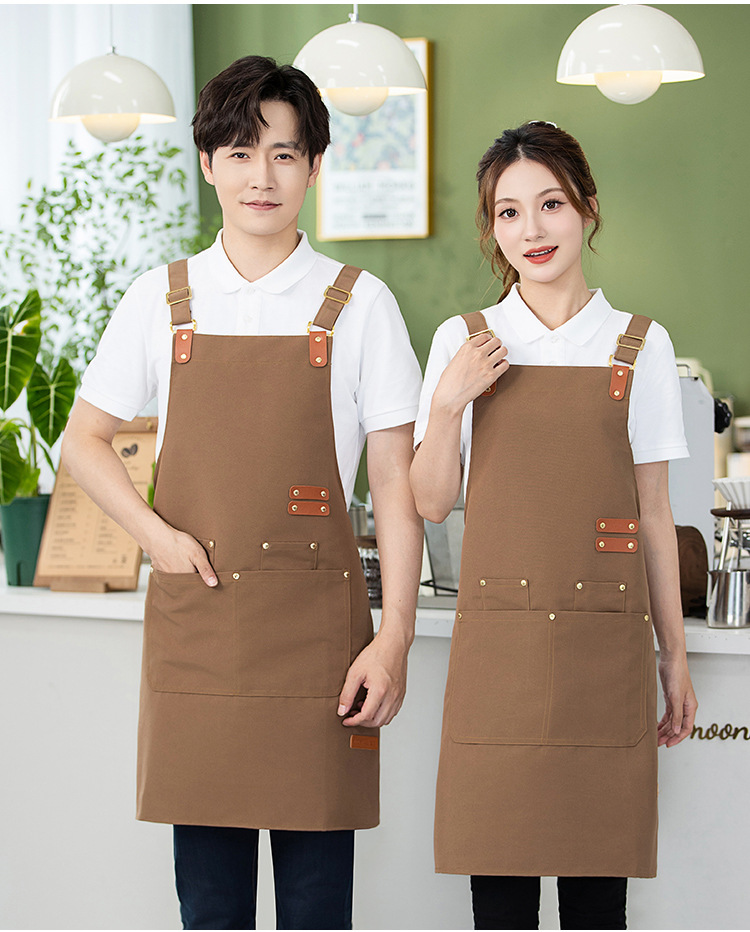 高档围裙印字logo咖啡奶茶餐厅礼品防油污工厂采购批发礼品工作服详情19