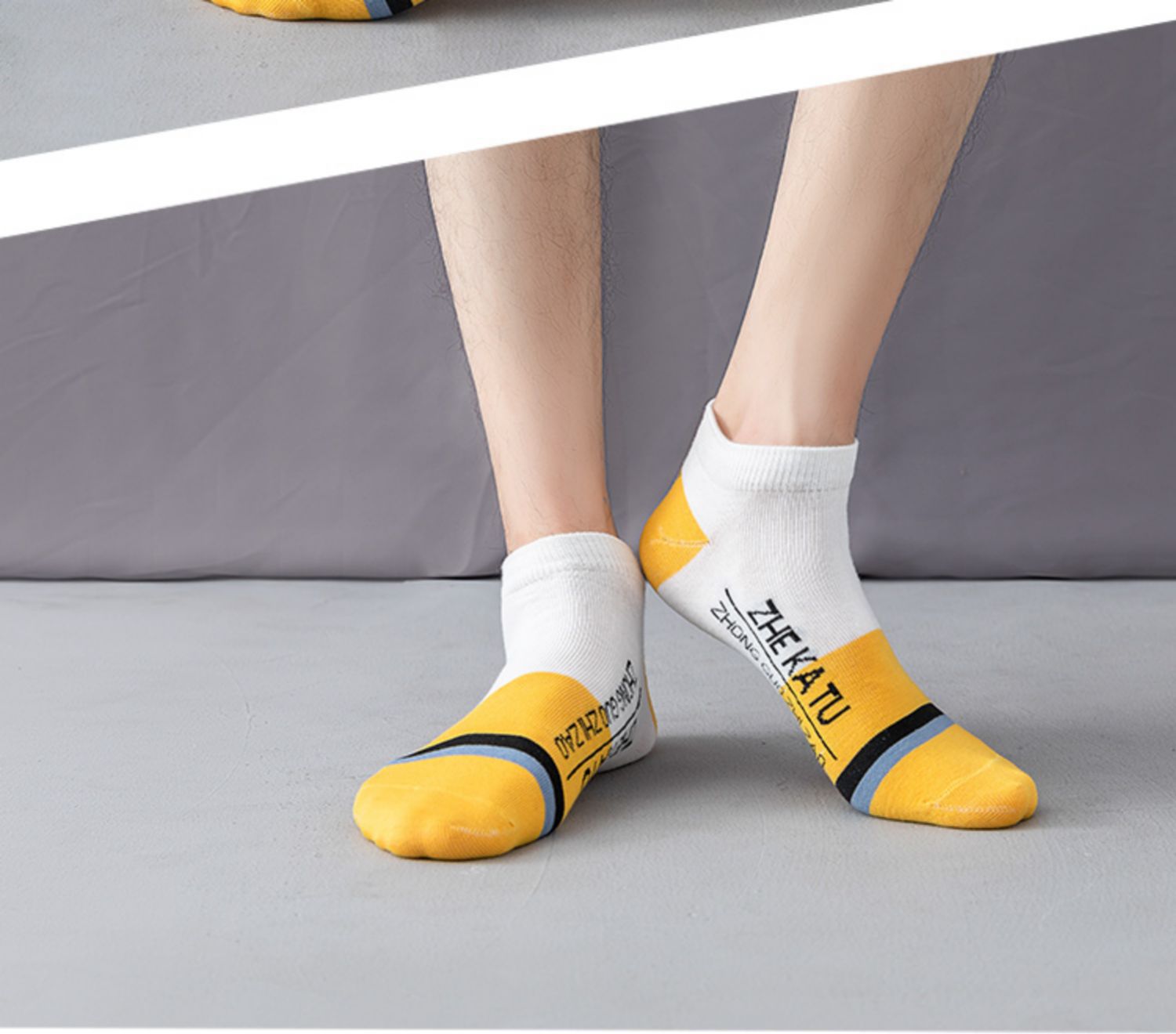 短袜子男提耳纯棉防臭吸汗短筒棉袜春夏运动篮球男士中长筒袜批发详情13