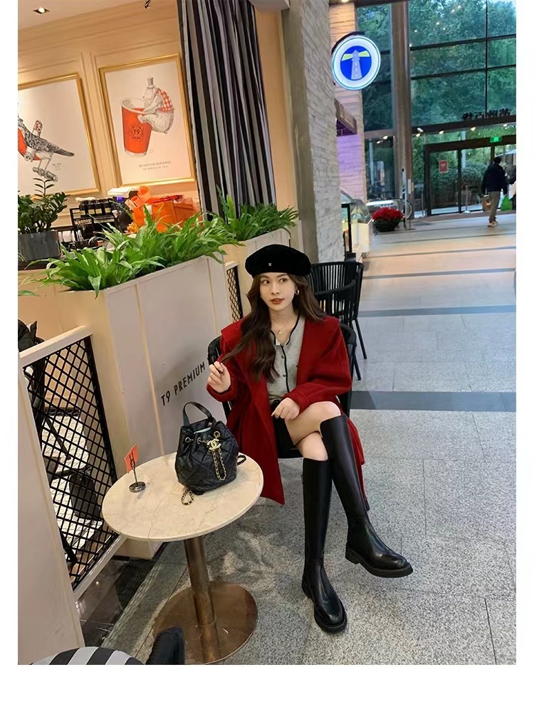 2024秋冬新款厚底小个子长筒靴弹力骑士靴女真皮高筒靴详情41