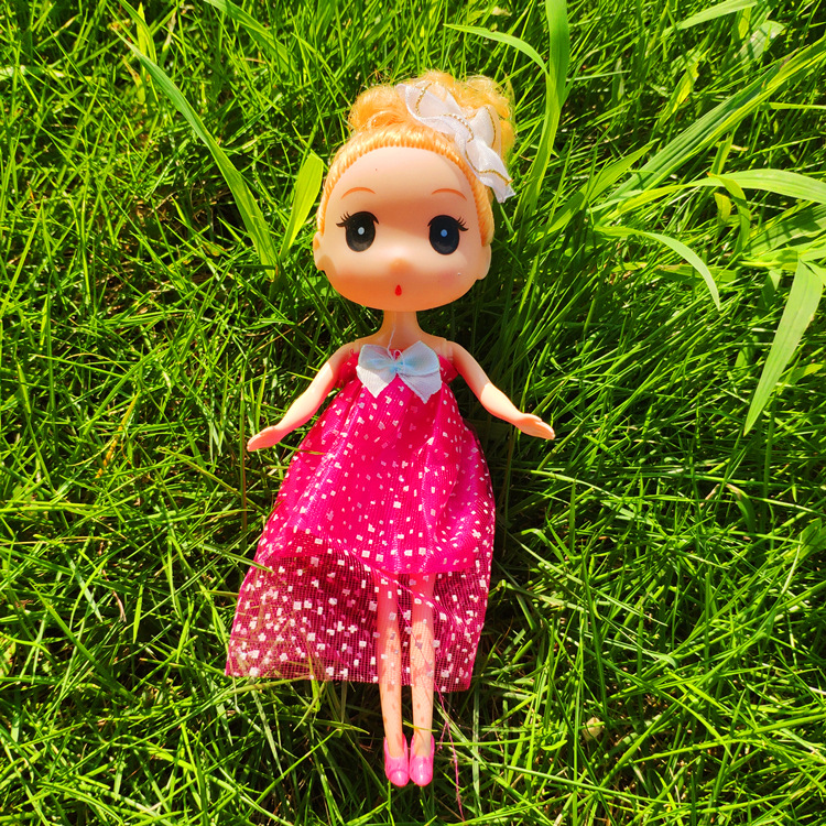 新款韩版DIY芭比娃娃16cm迷糊娃娃公仔挂件女孩玩具1元钥匙扣详情4