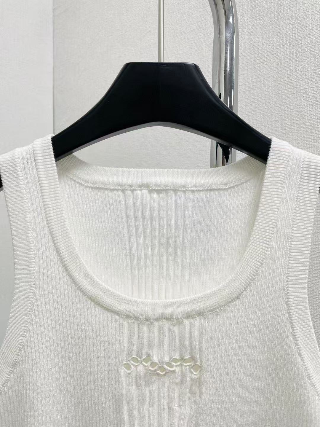 高定小香风双C镂空针织衫短袖25年早春新款修身显瘦百搭短款T恤女详情22