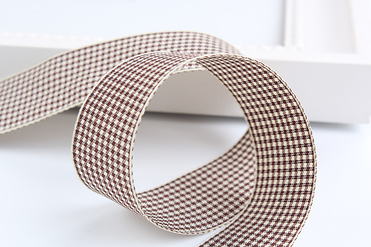 Dingxin Woven tape Double Bread Edge Thousand bird checkered colorful ribbon DIY Handmade bow hair accessory gift packaging ribbon pic 15