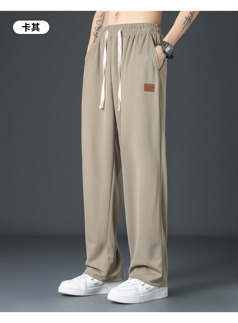 ACU男装|冰丝直筒裤子男薄款2024新品宽松运动裤夏季垂感休闲长裤详情19