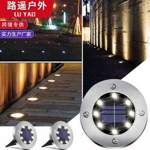 Outdoor solar ice brick lights, floor tile lights, household 4LED square ice block lights, courtyard and garden glass decorative lights pic 7