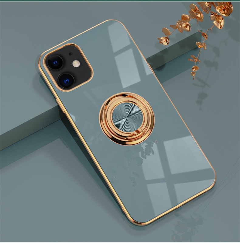 适用苹果iphone12手机壳13promax14/7P/xs电镀指环保护套车载磁吸详情53