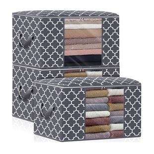 家用大容量衣服存储袋行李袋棉被收纳袋透明窗加厚款无纺布收纳箱详情2