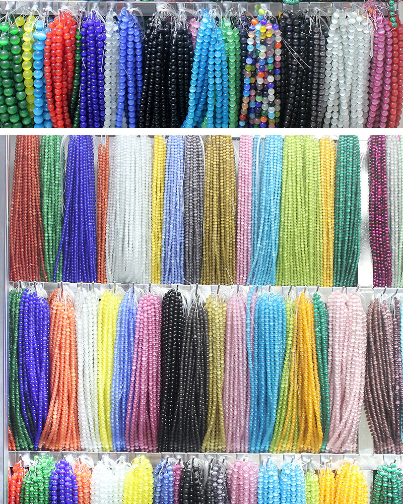 猫眼石珠子批发手串配饰散珠diy饰品配件手链项链耳环圆形串珠详情25