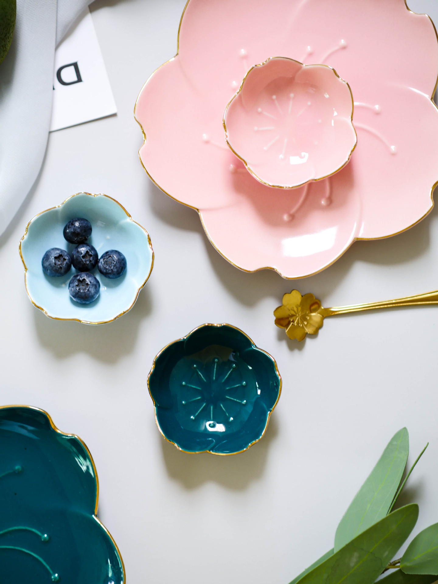 Sakura Japanese Golden Edge sauce plate, ceramic tableware, restaurant and hotel home soy sauce and vinegar plate, Japanese cuisine seasoning plate pic 18
