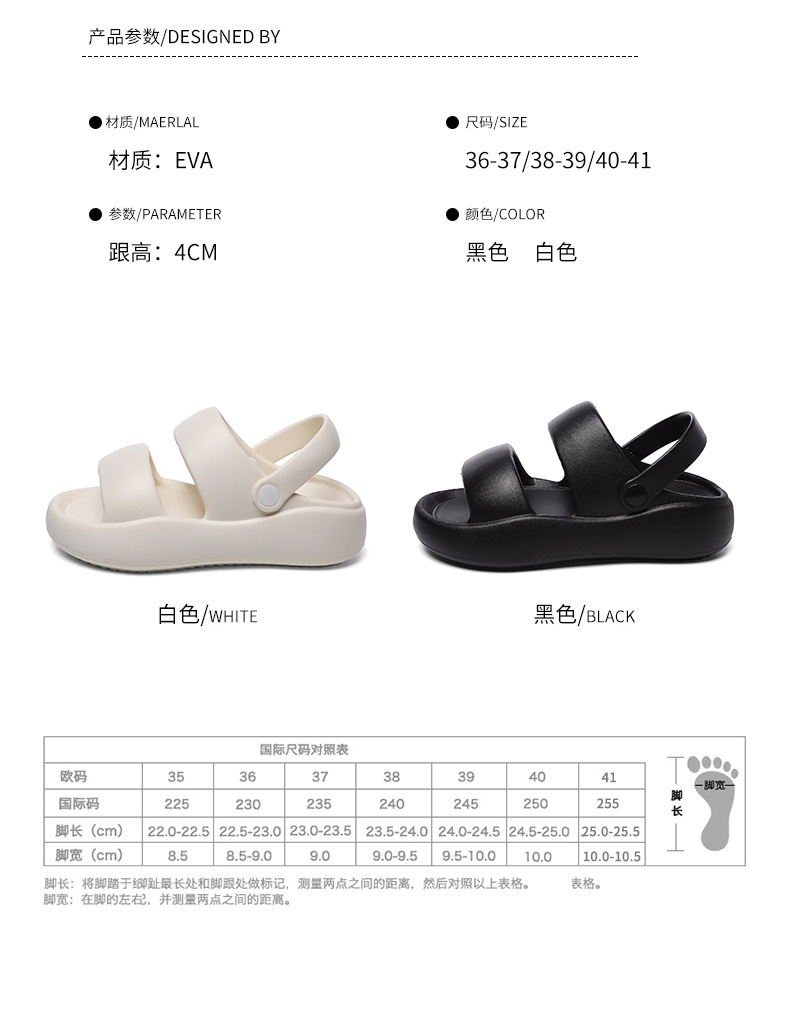 厚底拖鞋女夏季新款踩屎感EVA两穿软底情侣家用凉拖沙滩鞋凉鞋女详情3