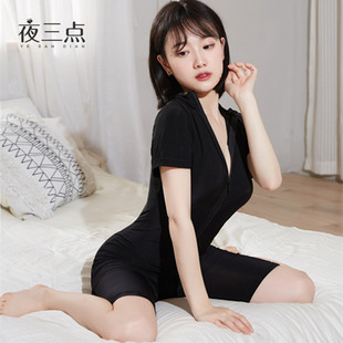 夜三点情趣内衣性感背带式可调连体丁字裤T裤U凸袋囊设计男士连体详情2