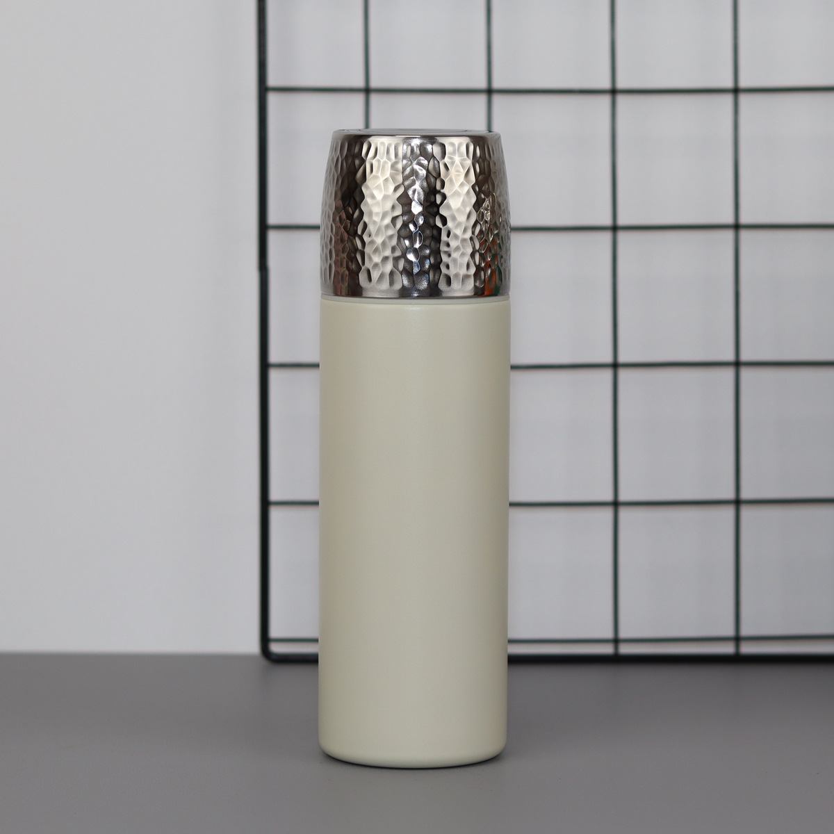 跨境内销礼品休闲焖茶保温杯锤纹钢盖水杯子弹头时尚ins学生水杯详情19