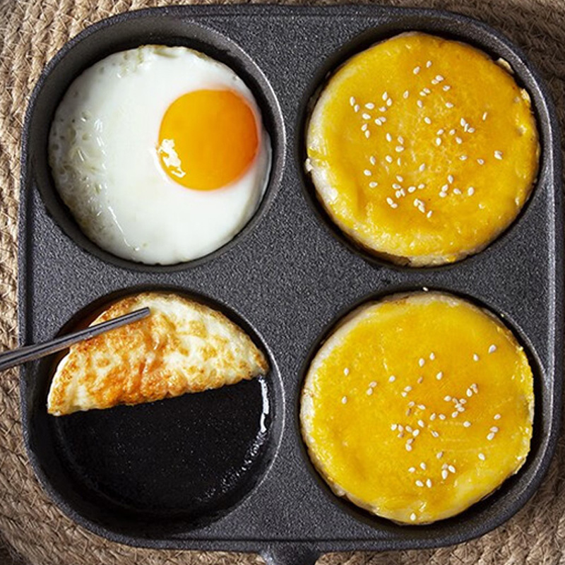 love cooking Supor Egg Frying Pan Cast Iron Uncoated Multi-functional Breakfast Pan Mini Pan Steak Frying Pan Home Egg Burger Deep Fryer pic 14