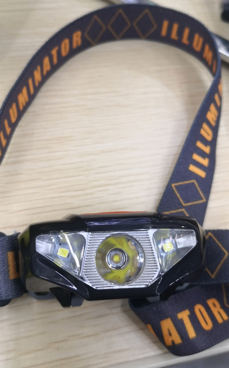 Export-exclusive LED strong bald head lamp, battery-powered head-mounted zoom sensor headlamp, outdoor adventure and camping flashlight pic 1