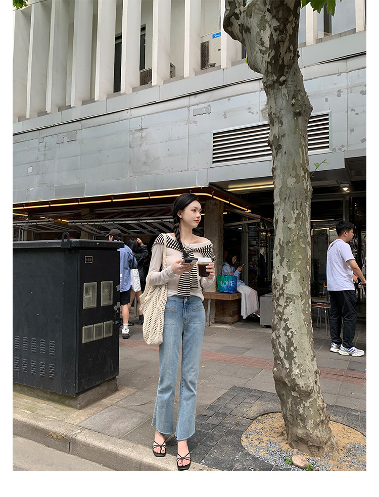 羊皮版葡萄妈同款法式方头高跟鞋细带粗跟平底拖鞋女夏季扭结凉拖详情48