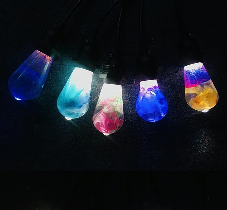 led seven-color glazed amber lamp, wishing bottle, tree lighting decorative lamp, outdoor waterproof, popular hanging tree chandelier pic 5