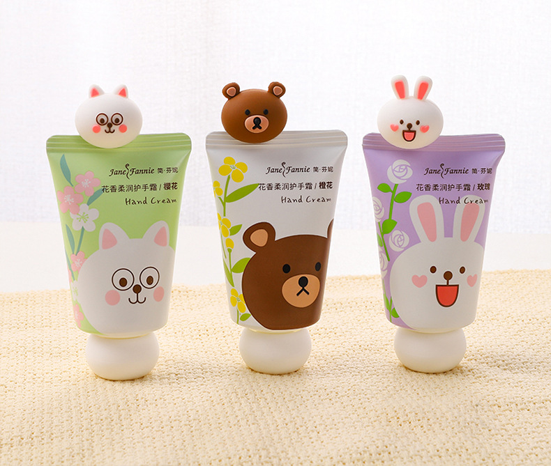 Large-capacity cartoon fruit moisturizing hand cream, cute bear rabbit fruit fragrance hydrating and moisturizing hand cream, with a refreshing texture pic 17