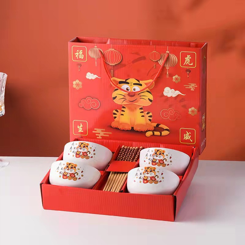 Gift bowls and plates, ceramic bowls, tableware gift boxes, small gifts for opening events, wholesale sets of bowls, complimentary sets of bowls and chopsticks pic 21