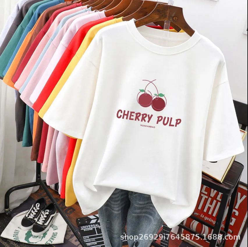 2023夏季新款夜市女装短袖T恤批发宽松大码地摊货源韩版休闲ins潮详情12