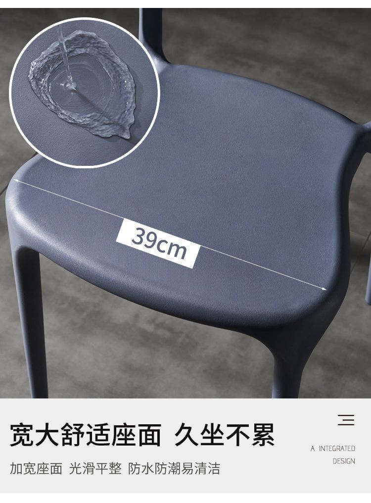 厚大人经济塑胶椅子大排档椅塑料椅子简约靠背凳子家用北欧餐椅加详情10