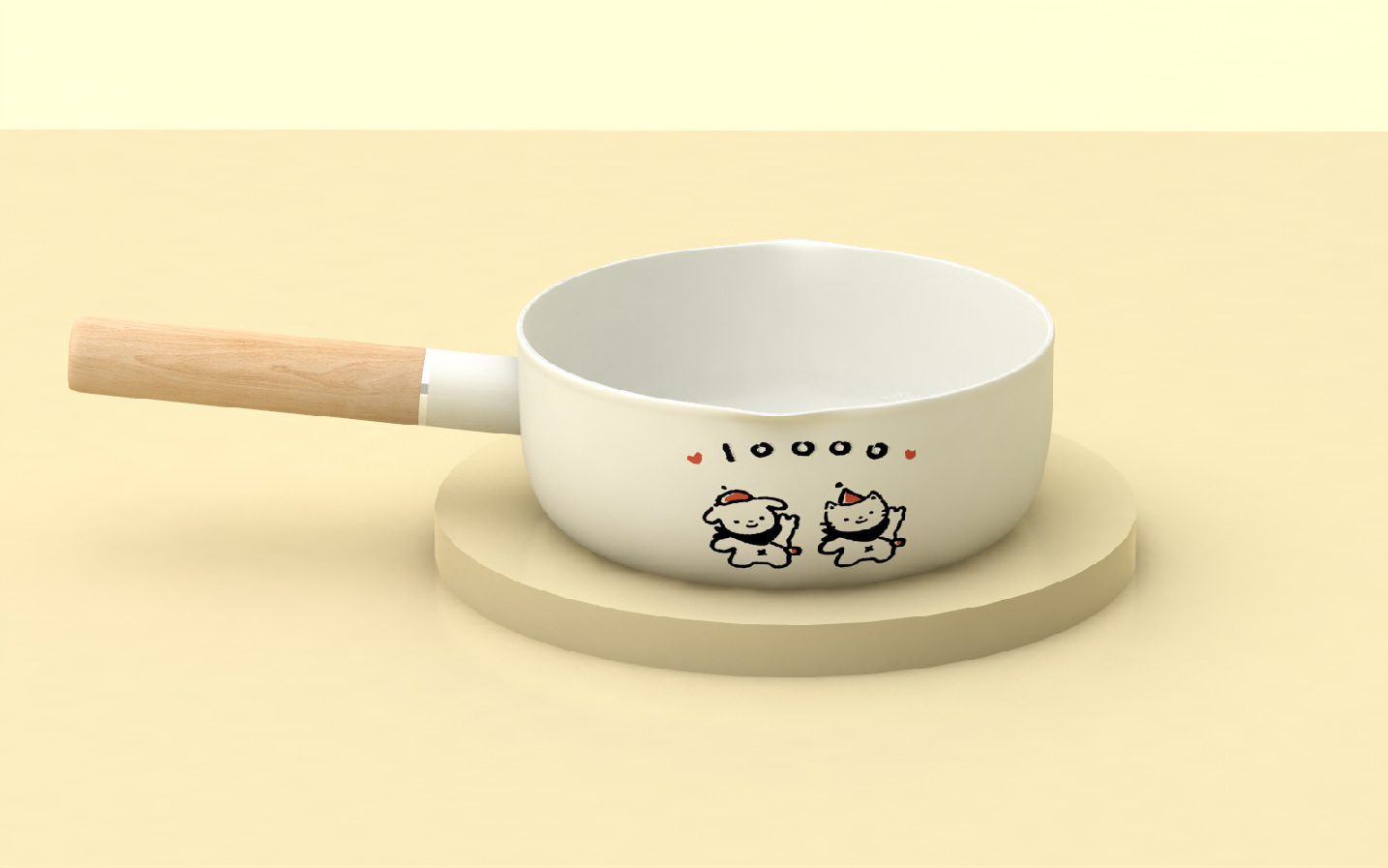 韩式珐琅锅雪平锅珐琅奶锅迷你陶瓷锅宝宝辅食锅牛奶锅泡面锅详情4