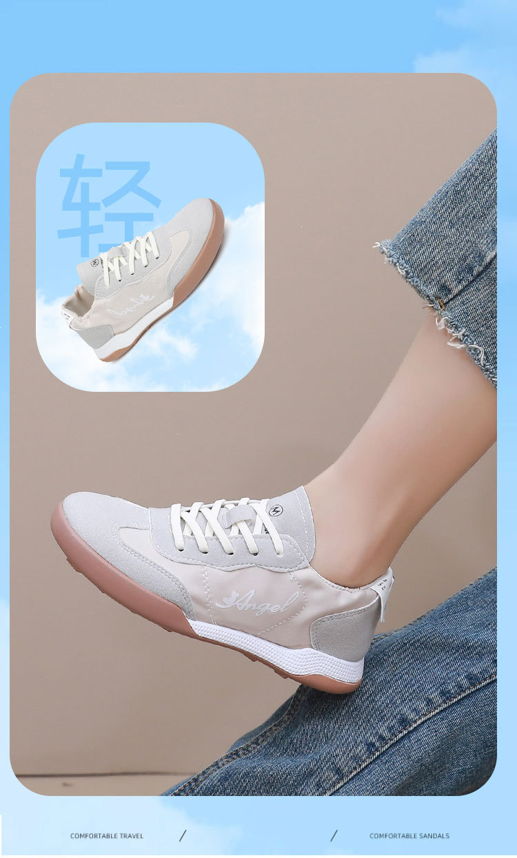 ins韩新款阿甘鞋女2024春夏学生运动跑步鞋休闲鞋松紧拼接休闲鞋详情7