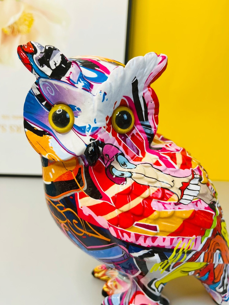 猫头鹰摆件庭院客厅家居电视柜酒柜桌面装饰树脂工艺品家居装饰品详情44