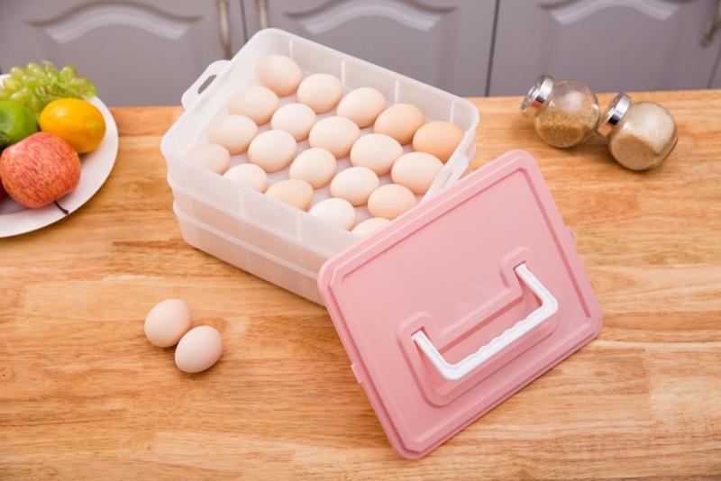 鸡蛋盒饺子盒冰箱保鲜收纳盒冻饺子馄饨盒分格托盘0750详情1