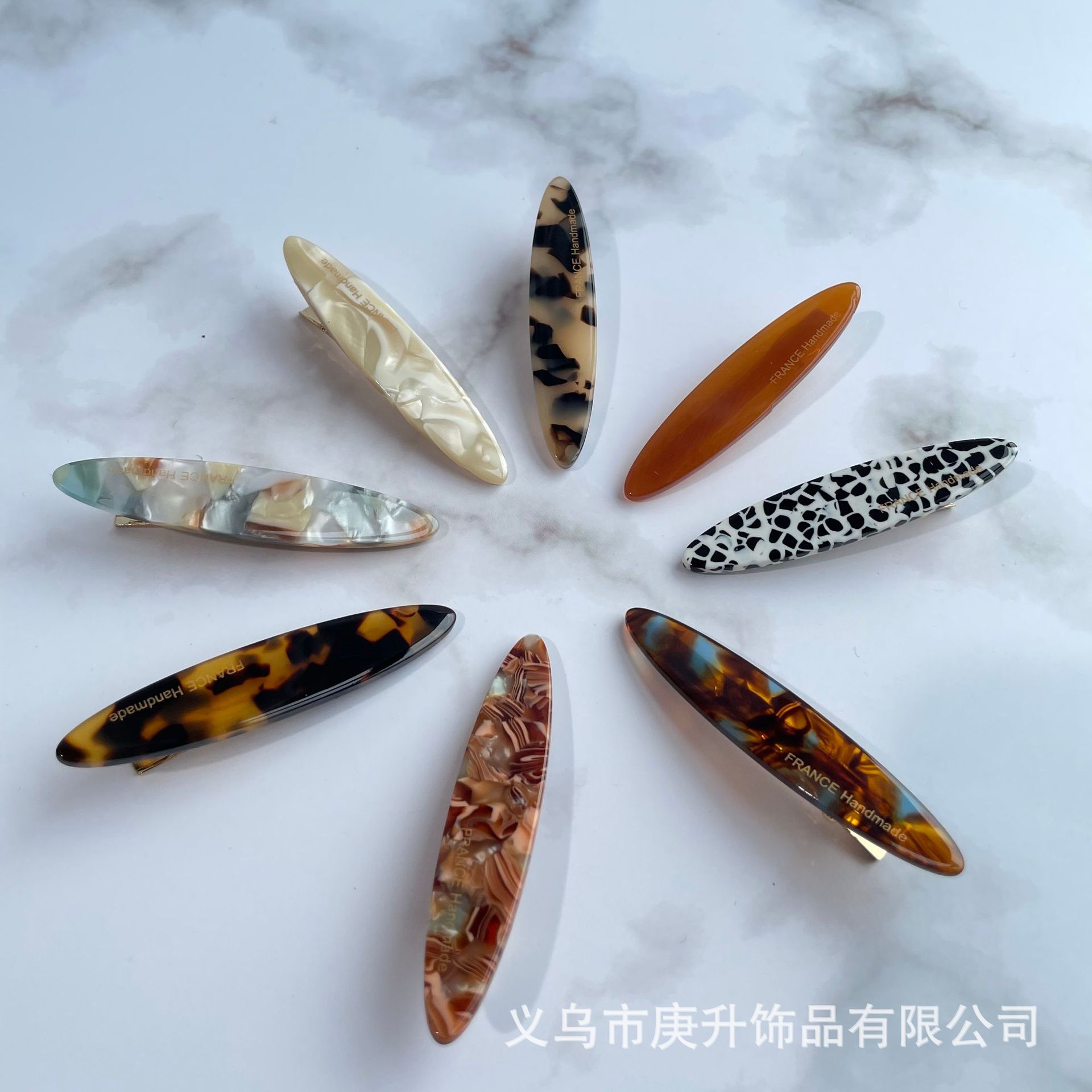 Korean atmosphere acetate crushed hair clips, side clips, simple straight clips, duckbill clips, summer high-end style bangs clips for women pic 14