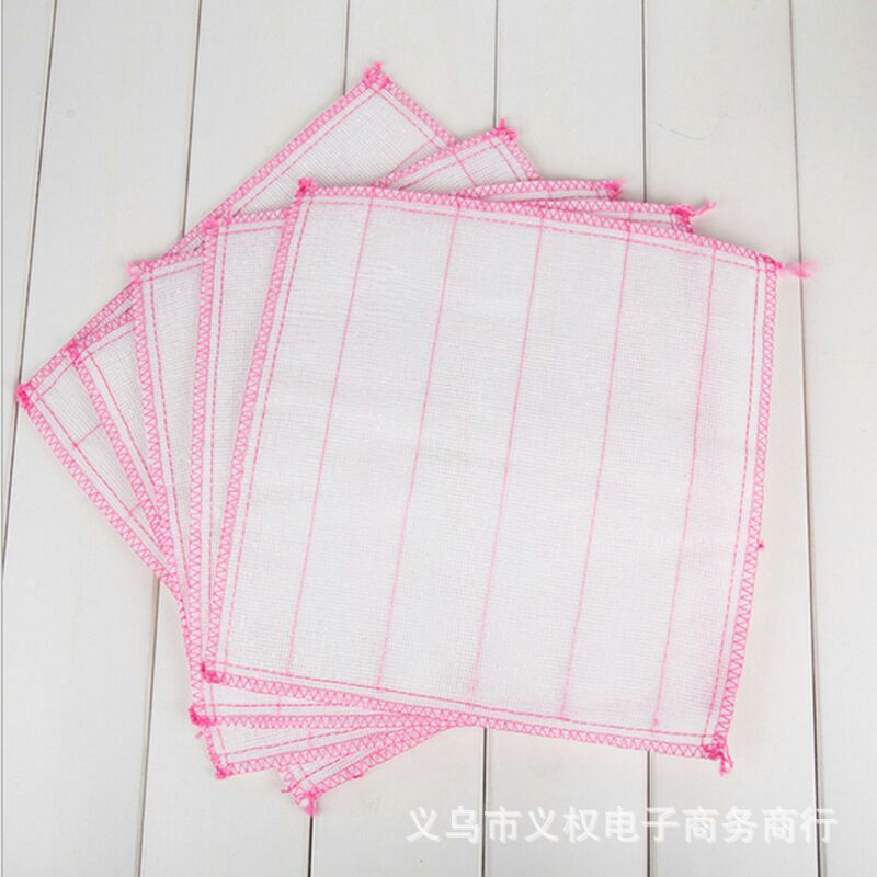 Thickened 28X28 dishcloth with cotton and wood fiber, non-woven fabric, absorbent and oil-free scouring pad pic 6