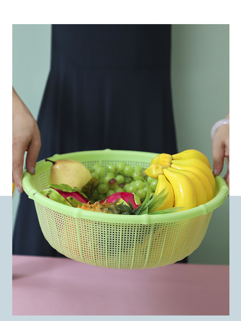 Bamboo joint rice baskets, rice-washing baskets, storage baskets, plastic fruit baskets, vegetable baskets, kitchenware direct delivery from the manufacturer pic 7