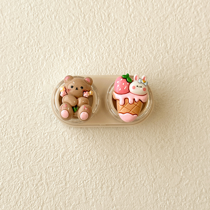 One-piece drawer-type contact lens case, beauty contact lens companion box, cute care box, compact and portable CT35 pic 25