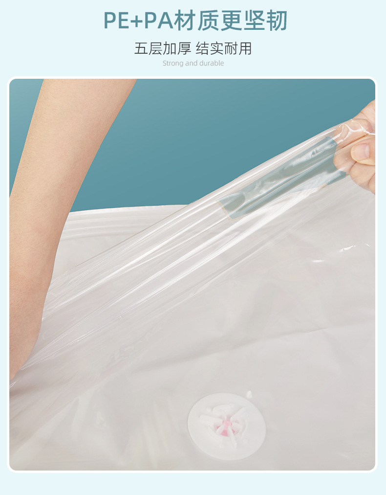 Wholesale vacuum compression bags in stock, air-pumping clothes packing and organizing bags, household cotton quilts and down jacket storage bags pic 14